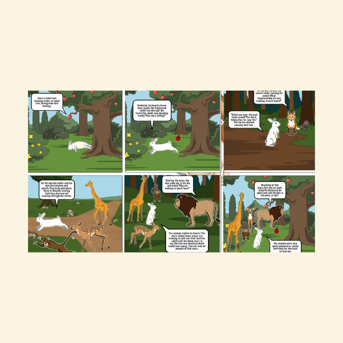 Picture book spread with an illustrated page and a text page