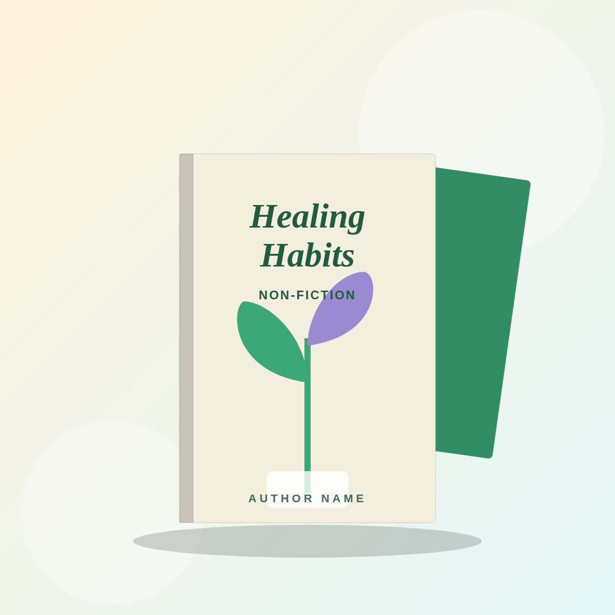 Wellness book cover with a growing plant